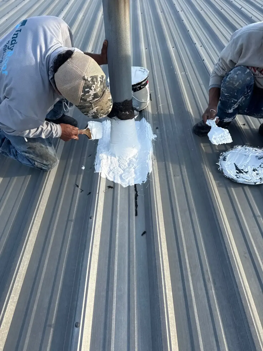 Tarping and dry-in on a Prestwick commercial roof